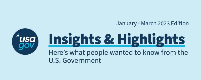 USAGov's FY2023 Second Quarter Insight infographic cover image