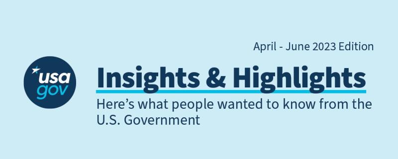 USAGov FY2023 Third Quarter Insights document cover image