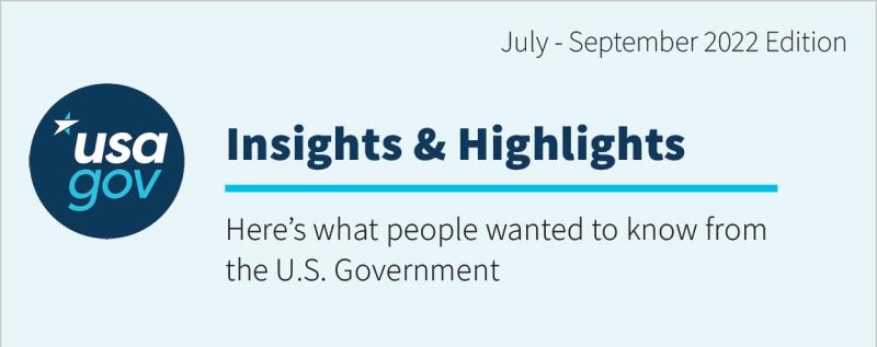 USAGov’s Fourth Quarter FY22 Insights infographic cover image