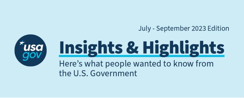 USAGov's FY2023 fourth quarter insights infographic cover image