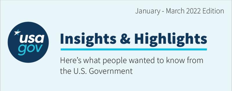 USAGov’s Second Quarter FY22 Insight infographic cover image