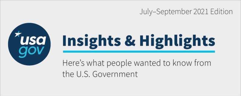 USAGov’s Fourth Quarter 2021 Insights infographic cover image