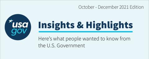 USAGov’s First Quarter FY22 Insights infographic cover image