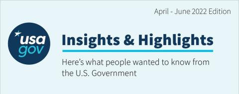 USAGov’s Third Quarter FY22 Insight infographic cover image