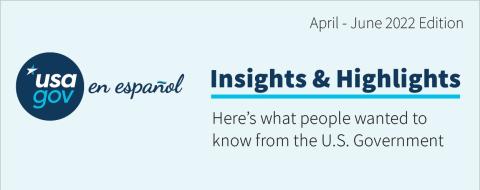 USAGov en Español's Third Quarter FY22 Insight infographic cover image