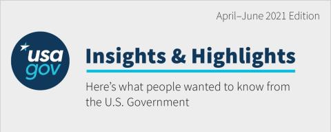 USAGov’s Third Quarter 2021 Search Insights infographic cover image